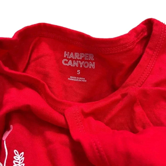 Harper Canyon Red Reindeer Tee 5 - Picture 3 of 3